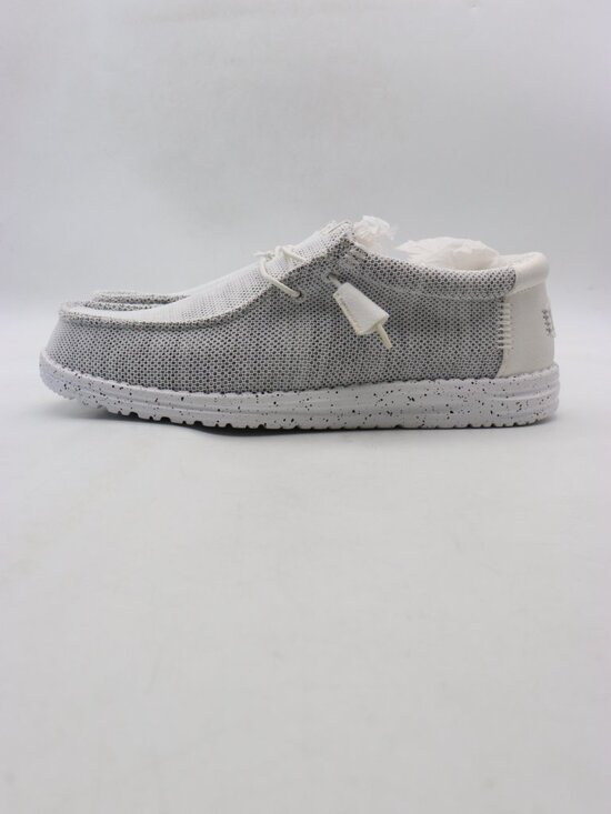 Hey Dude Wally Stretch Sox Men\'s Size 11 Gray White Canvas Lace-Up Casual Shoes main image 7